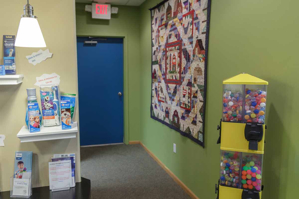 Side exit and toy machine